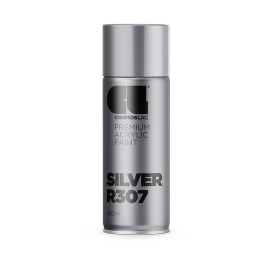 Cosmos Lac Σπρέι Βαφής Premium Acrylic Silver R307 Νο.307 400ml