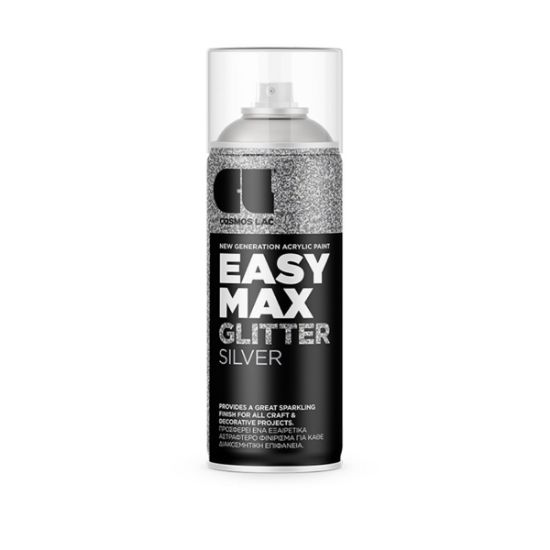 ΣΠΡΕΥ EASY MAX 400ml GLITTER SILVER No 910
