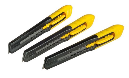 Stanley Φαλτσέτα Slide-Lock Σπαστής Λάμας 3τμχ 9mm Σετ 2-10-150