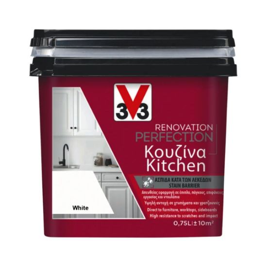 V33 Χρώμα Νερού Ανακαίνισης Renovation Perfection Kitchen 0.75ml - White Satin