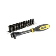 STANLEY Σετ Περιστρεφόμενη Καστάνια 1/4" και Καρυδάκια 11 Τεμαχίων 89-961B (0-94-607)©