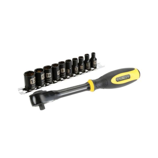 STANLEY Σετ Περιστρεφόμενη Καστάνια 1/4" και Καρυδάκια 11 Τεμαχίων 89-961B (0-94-607)©