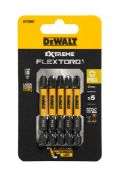 Dewalt Extreme Flextorq Σετ Μύτες T15 25mm 5τμχ – DT7380T-QZ