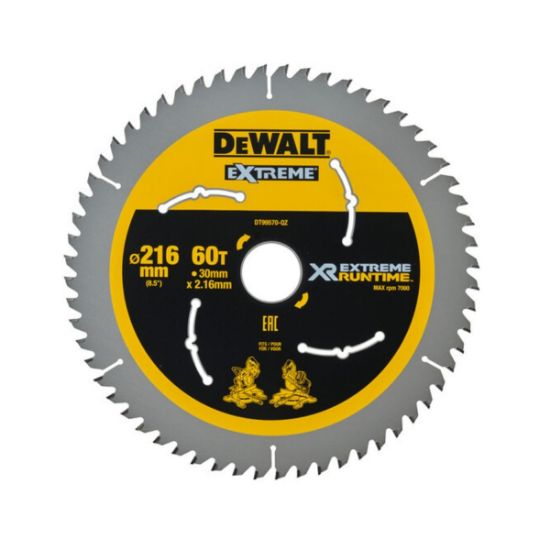 DEWALT Δίσκος Κοπής Ξύλου XR 216mm 60 Δόντια DT99570-QZ