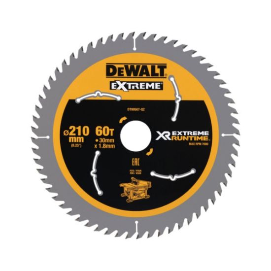 DEWALT Δίσκος Κοπής Ξύλου XR 210mm 60 Δόντια DT99567-QZ