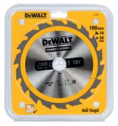 DEWALT Δίσκος Κοπής Ξύλου 190 x 30 mm 18 Δόντια DT1943-QZ
