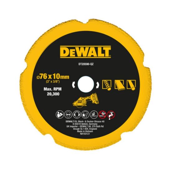 Dewalt Δίσκος Κοπής Δομικών Υλικών 76mm (DT20590)