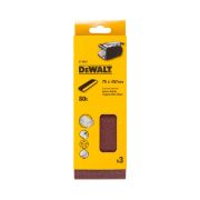 Dewalt Σετ Ταινιών Λείανσης 75x457mm 80G 3τμχ DT3642-QZ