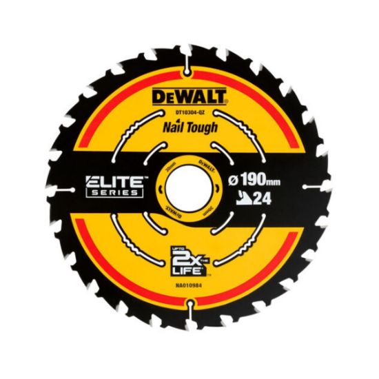 DEWALT Δίσκος κοπής για Ξύλο 190mm X 24 Δόντια (DT10304-QZ)