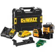 Dewalt Πράσινο Αυτορυθμιζόμενο Λέιζερ Σταυρού 3x360° 12/18V XR (1x2.0Ah) DCE089D1G18-QW