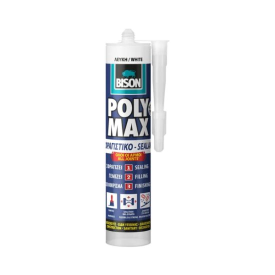 Bison Polymax Σφραγιστική Σιλικόνη Λευκή 280ml (7002095)