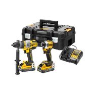 DEWALT Σετ Δραπανοκατσάβιδο Kρουστικό & Παλμικό Kατσαβίδι 18V Brushless 2x5.0Ah - DCK2052H2T