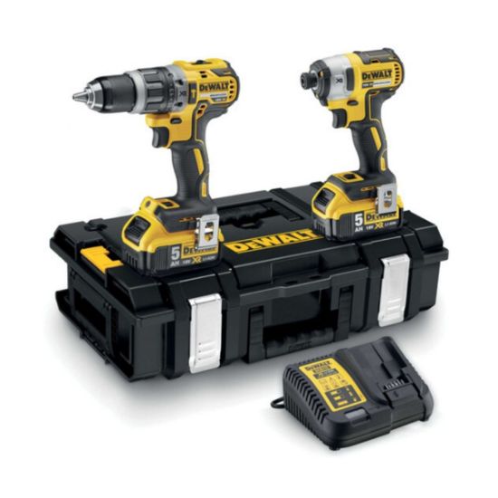 DeWalt Σετ Δραπανοκατσάβιδο Μπαταρίας και Παλμικό Κατσαβίδι 18V 2x5.0Ah - DCK266P2