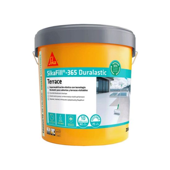 SikaFill-365 Duralastic Terrace – Κεραμιδί Ελαστική Στεγανοποιητική Επίστρωση 5 Kg