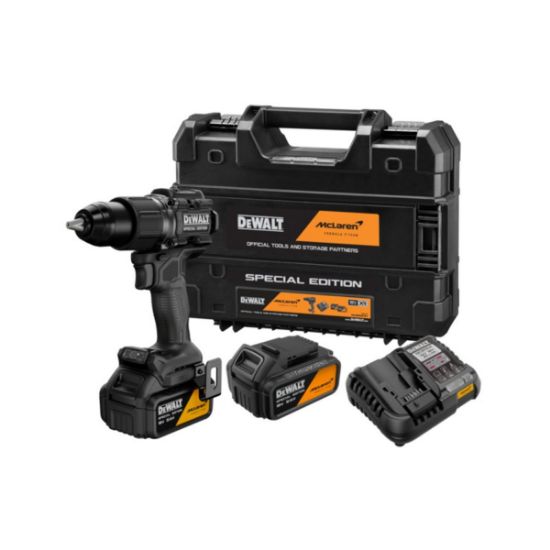 Dewalt McLaren Κρουστικό Δραπανοκατσάβιδο 18V XR 90 Nm (2x5 Ah) – DCD86MP2T-QW