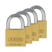 Abus Σετ Μπρούτζινα Λουκέτα με Κλειδί 40mm (4 Τεμάχια) – 55/40 Quadro