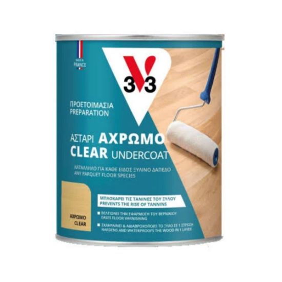 V33 Parquet Floor Primer Αστάρι Ξύλου για Παρκέ 0.75lt 58034
