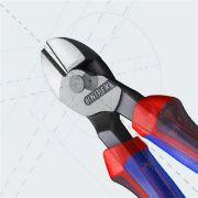 KNIPEX Πλαγιοκόφτης Ατσαλοσύρματος με Υπομόχλιο 180mm - 200mm