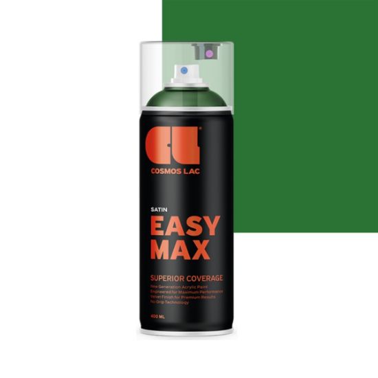 Cosmos Lac Σπρέι Βαφής Easy Max Dark Green Σατινέ RAL 6001 No.814 400ml