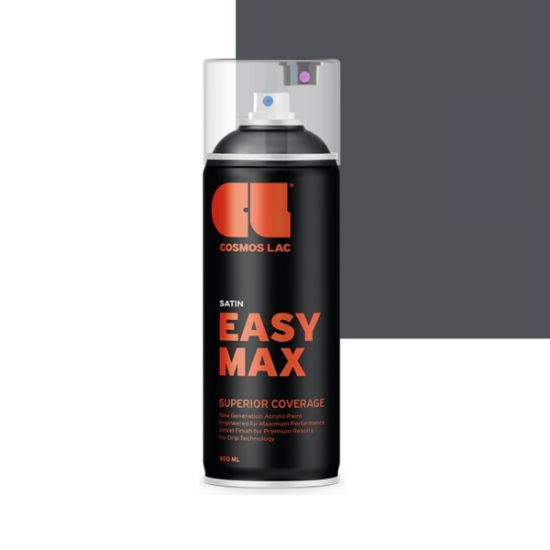 Cosmos Lac Σπρέι Βαφής Easy Max Dark Grey Σατινέ RAL 7015 No.806 400ml