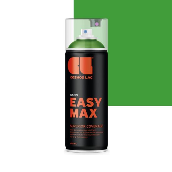 Cosmos Lac Σπρέι Βαφής Easy Max Green Σατινέ RAL 6018 No.860 400ml