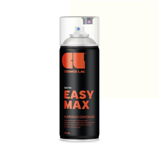 Cosmos Lac Σπρέι Βαφής Easy Max White Σατινέ RAL 9010 No.800 400ml