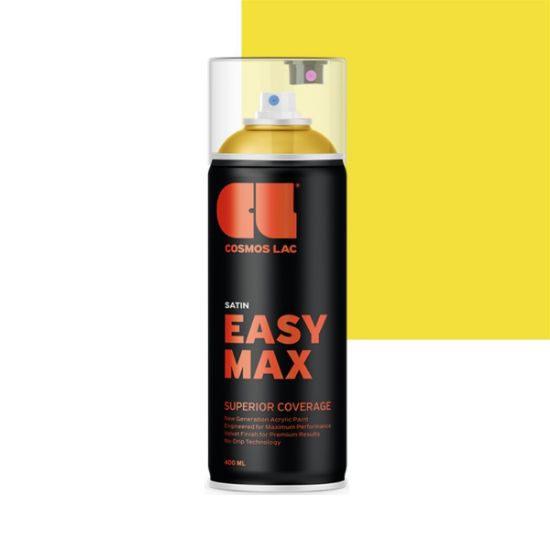 Cosmos Lac Σπρέι Βαφής Easy Max Yellow Σατινέ RAL 1018 No.813 400ml