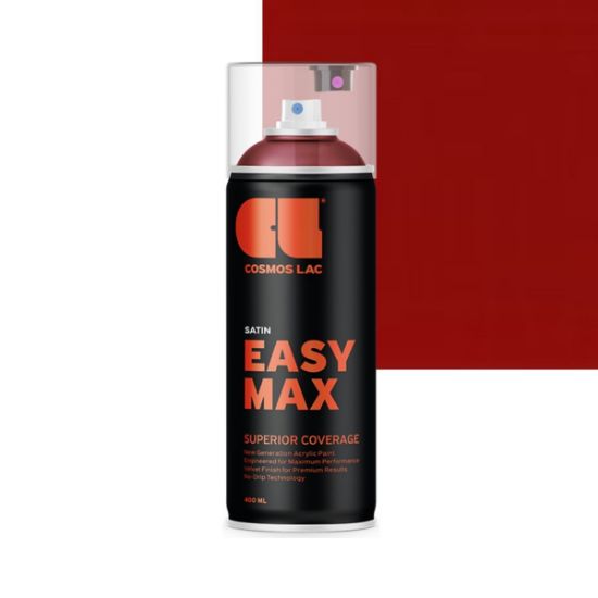 Cosmos Lac Σπρέι Βαφής Easy Max Ακρυλικό Κόκκινο Σατινέ RAL 3002 No.811 400ml