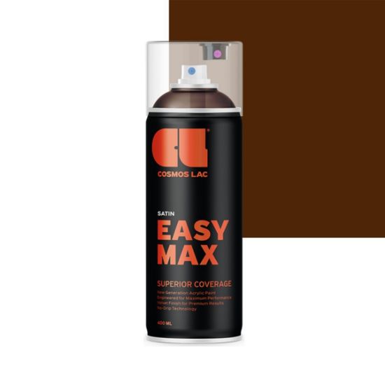 Cosmos Lac Σπρέι Βαφής Easy Max Καφέ Σατινέ RAL 8011 No.815 400ml