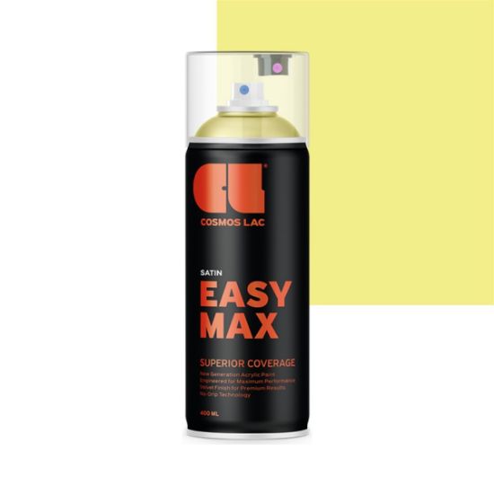 Cosmos Lac Σπρέι Βαφής Easy Max Κίτρινο Σατινέ No.874 400ml
