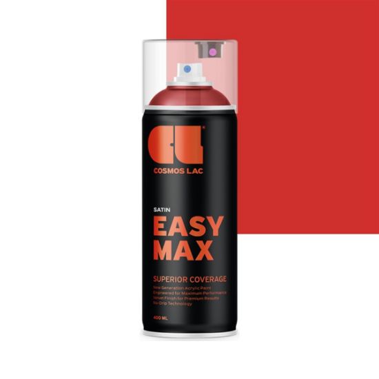 Cosmos Lac Σπρέι Βαφής Easy Max Κόκκινο Σατινέ RAL 3020 No.812 400ml