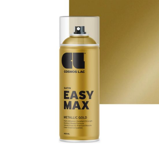 Cosmos Lac Σπρέι Βαφής Easy Max Metallic Brass Gold Σατινέ No.901 400ml