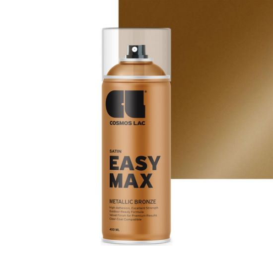 Cosmos Lac Σπρέι Βαφής Easy Max Metallic Bronze Gold Σατινέ No.902 400ml