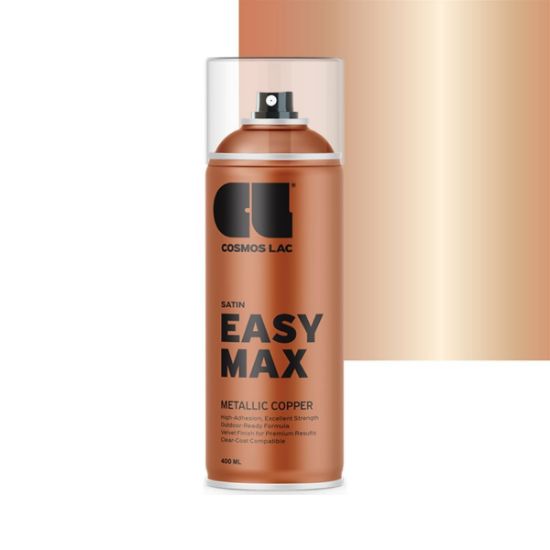 Cosmos Lac Σπρέι Βαφής Easy Max Metallic Copper Σατινέ No.903 400ml