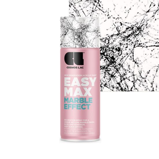 Cosmos Lac Σπρέι Βαφής Easy Max Marble Effect Black No.921 400ml