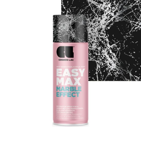 Cosmos Lac Σπρέι Βαφής Easy Max Marble Effect Silver No.923 400ml