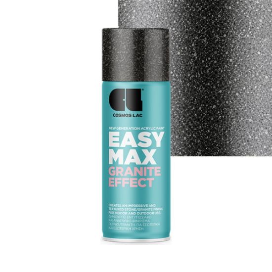 Cosmos Lac Σπρέι Βαφής Easy Max Granite Effect Black Μαύρο No.933 400ml