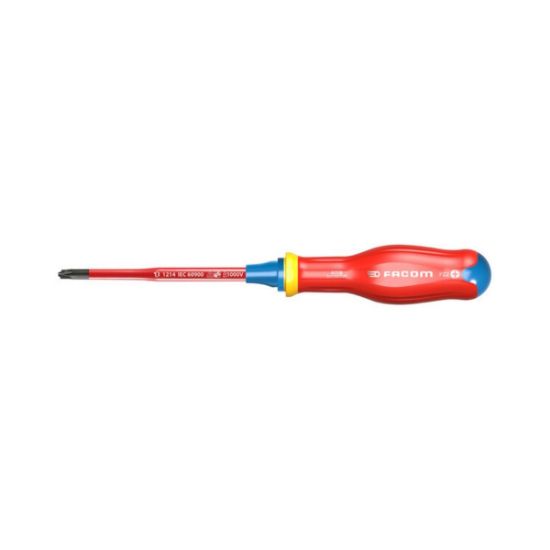 Facom Κατσαβίδι Pozidriv/Ίσιο Slim Μονωμένο 1000V PZB1 x 100mm – ATDB1X100TVE
