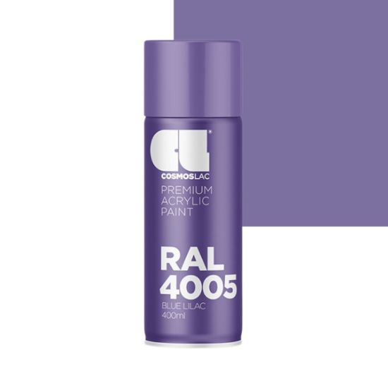 Cosmos Lac Σπρέι Βαφής Premium Acrylic Blue Lilac Γυαλιστερό RAL 4005 No.469 400ml
