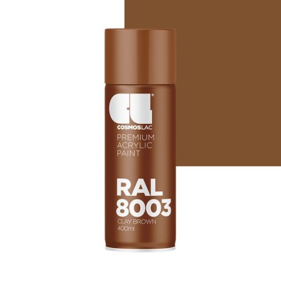 Cosmos Lac Σπρέι Βαφής Premium Acrylic Clay Brown Γυαλιστερό RAL 8003 Νο.324 400ml