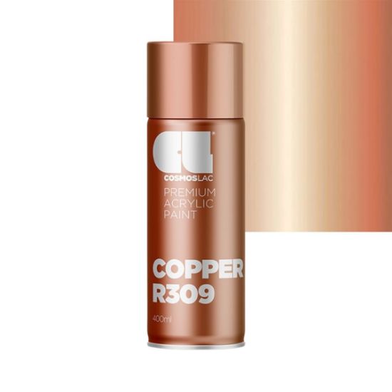 Cosmos Lac Σπρέι Βαφής Premium Acrylic Copper Γυαλιστερό R309 Νο.309 400ml