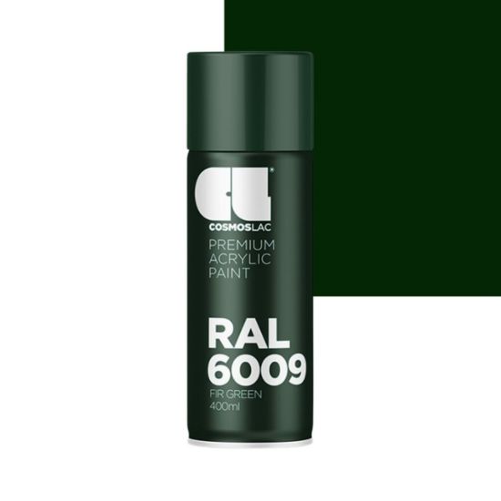 Cosmos Lac Σπρέι Βαφής Premium Acrylic Fir Green Σατινέ Ral 6009 Νο.455 400ml