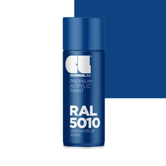 Cosmos Lac Σπρέι Βαφής Premium Acrylic Gentian Blue Γυαλιστερό RAL5010 No.316 400ml