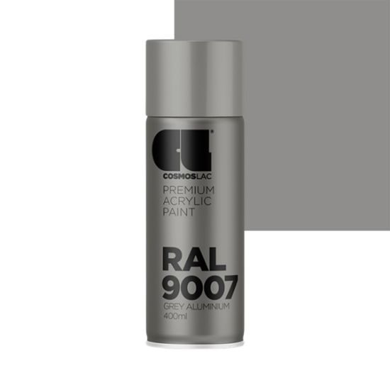 Cosmos Lac Σπρέι Βαφής Premium Acrylic Grey Aluminium Γυαλιστερό RAL 9007 No.427 400ml