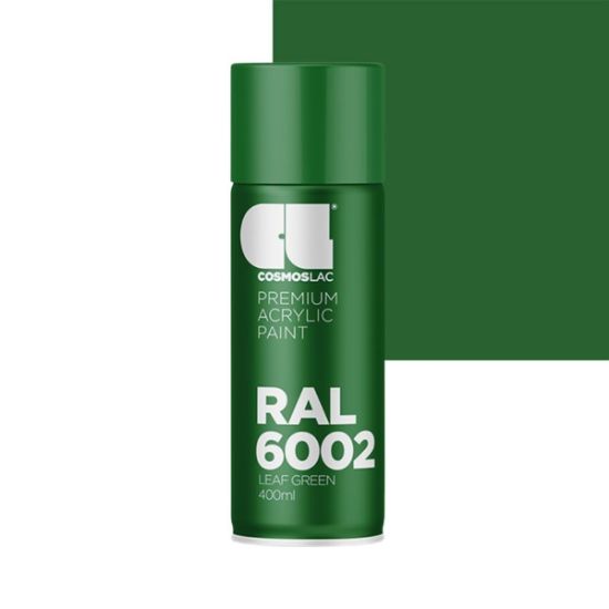 Cosmos Lac Σπρέι Βαφής Premium Acrylic Leaf Green Γυαλιστερό RAL 6002 No.460 400ml