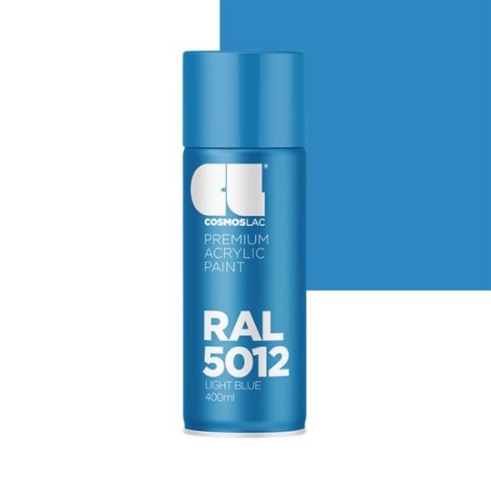 Cosmos Lac Σπρέι Βαφής Premium Acrylic Light Blue Γυαλιστερό RAL 5012 Νο.317 400ml