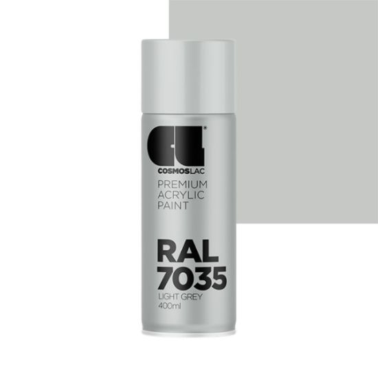 Cosmos Lac Σπρέι Βαφής Premium Acrylic Light Grey Γυαλιστερό RAL 7035 Νο.319 400ml