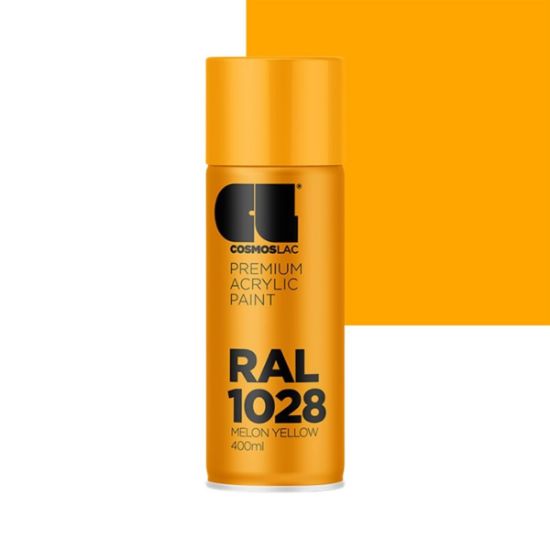 Cosmos Lac Σπρέι Βαφής Premium Acrylic Melon Yellow Γυαλιστερό RAL 1028 Νο.320 400ml