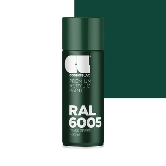 Cosmos Lac Σπρέι Βαφής Premium Acrylic Moss Green Γυαλιστερό RAL 6005 No.314 400ml