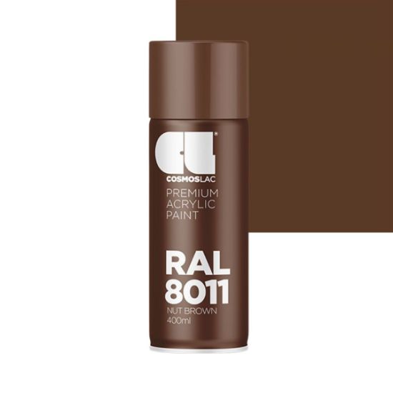 Cosmos Lac Σπρέι Βαφής Premium Acrylic Nut Brown Γυαλιστερό RAL 8011 Νο.315 400ml